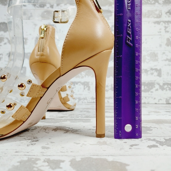 New Jessica Simpson Oprina Gold Studded Caged High Heel Sandals X427 - Picture 9 of 13